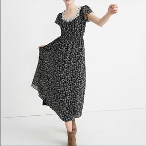 Madewell Floral Peasant Midi Dress